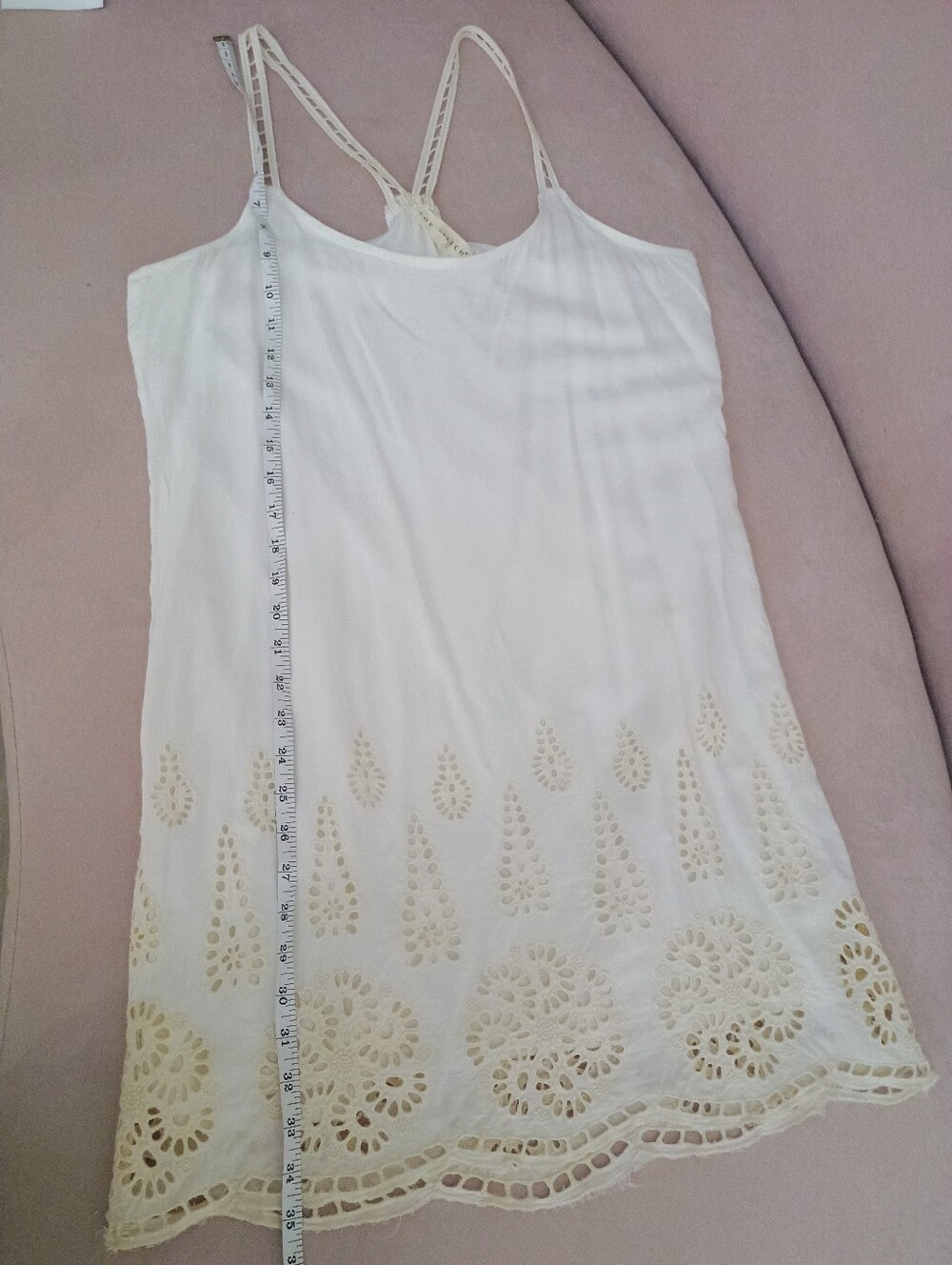lovestitch Cream Eyelet-Trim Lined Dress - Boho Beach - Picture 7 of 7